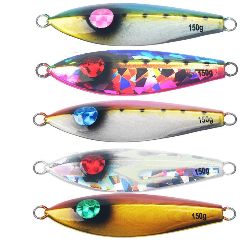 1st 9cm 150g Lysande Fiske Hårt Järn Bete Beläggning Stark Fiskedrag