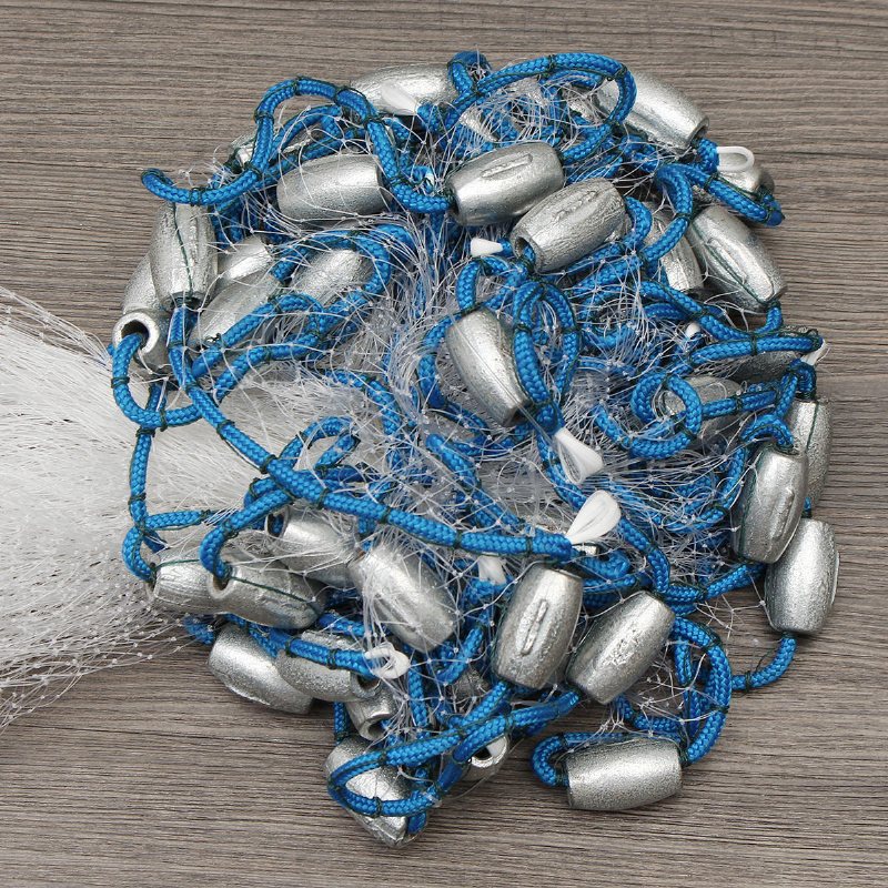 2.4m/3.6m Handkastat Fiskenät Spinnfisknät Av Nylon Med Sänke