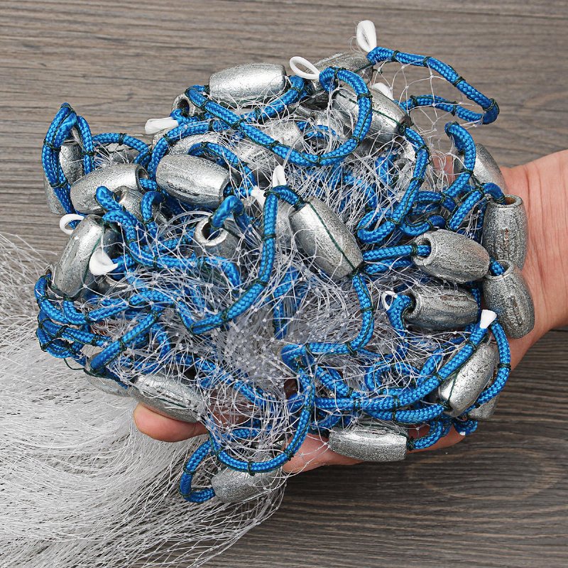 2.4m/3.6m Handkastat Fiskenät Spinnfisknät Av Nylon Med Sänke