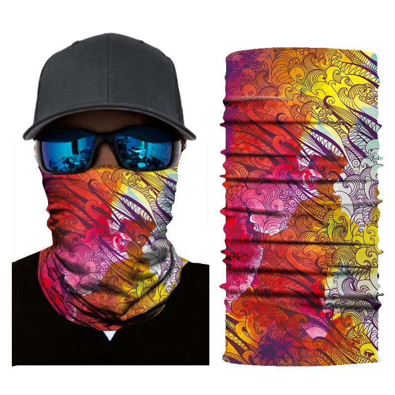 3d Digital Oljemålningsstil Sommar Uv-skydd Ansiktsmask Anti-luftföroreningar Ansiktssjal Återanvändbar Halsduk För Sport Utomhusfiske Cykling