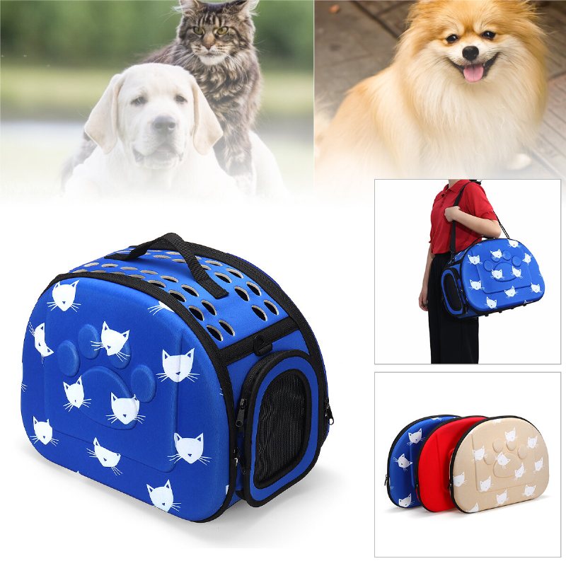 42x26x32cm Evs Folding Pet Bärväska Soft Cage Hund Katt Axelväska Handväska Resor Jakt