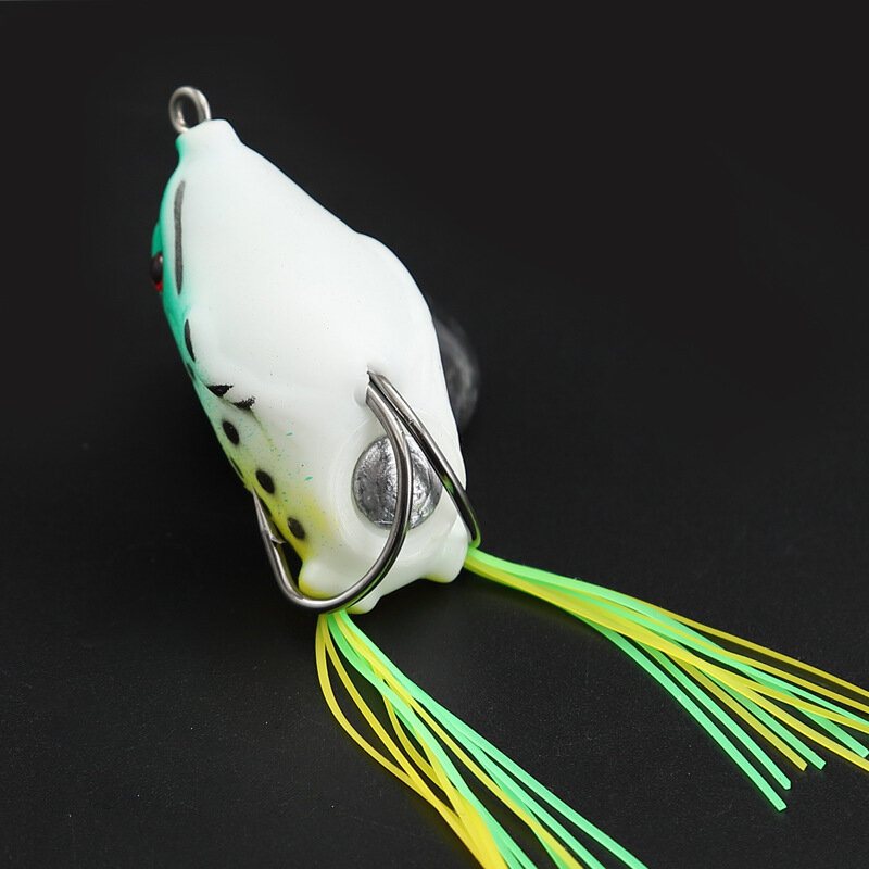 5 St Frog Lure Mjukt Tube Bete Plast Fiskedrag Med Fiskekrokar Topwater Ray Artificiellt Fiskeredskap
