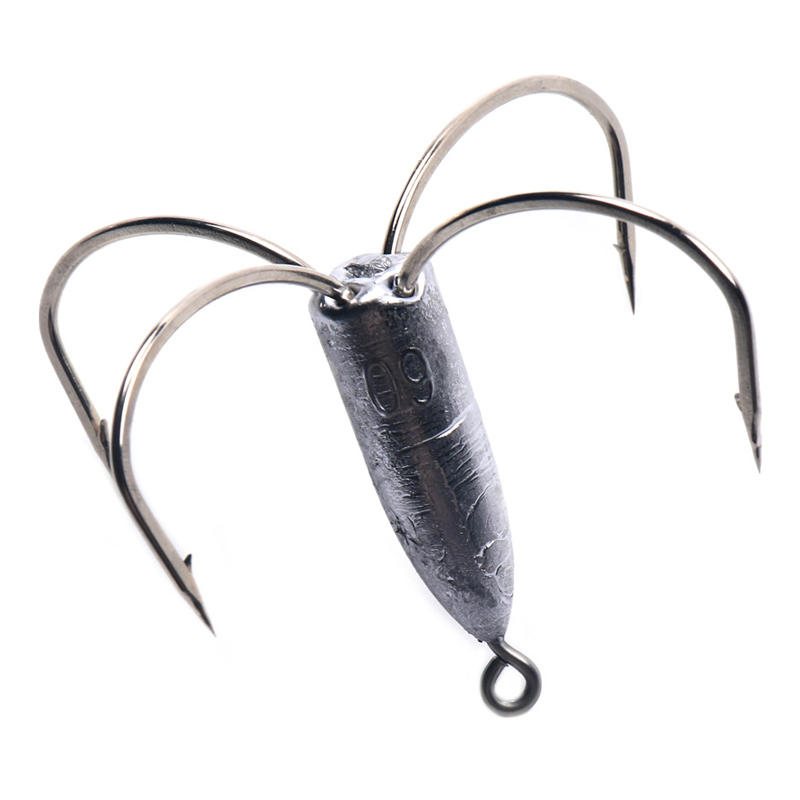 50 G Högkolstål 4-käft Fiskeankarkrok Super Sharp Havsfiskekrokar