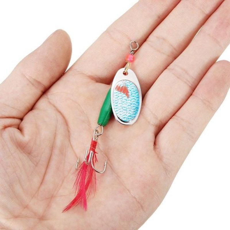 6st Sked Metall Fiskedrag Crankbaits Bass Tackle Krokar Set Spinner Baits