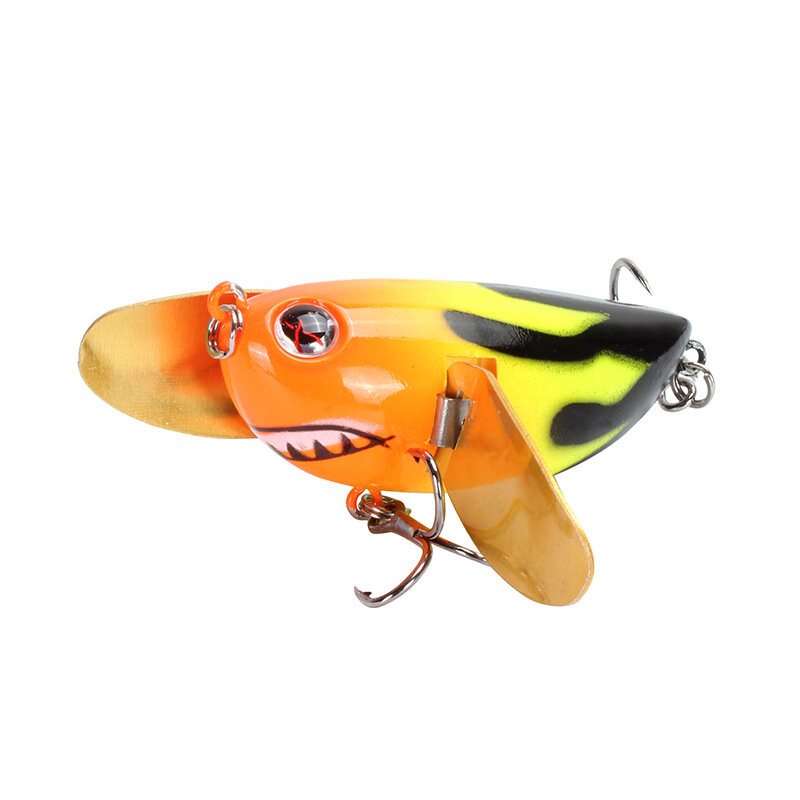 Amlucas 6cm/12.6g 8färger Abs Fiskedrag Diskantkrok Topwater Fiskebete