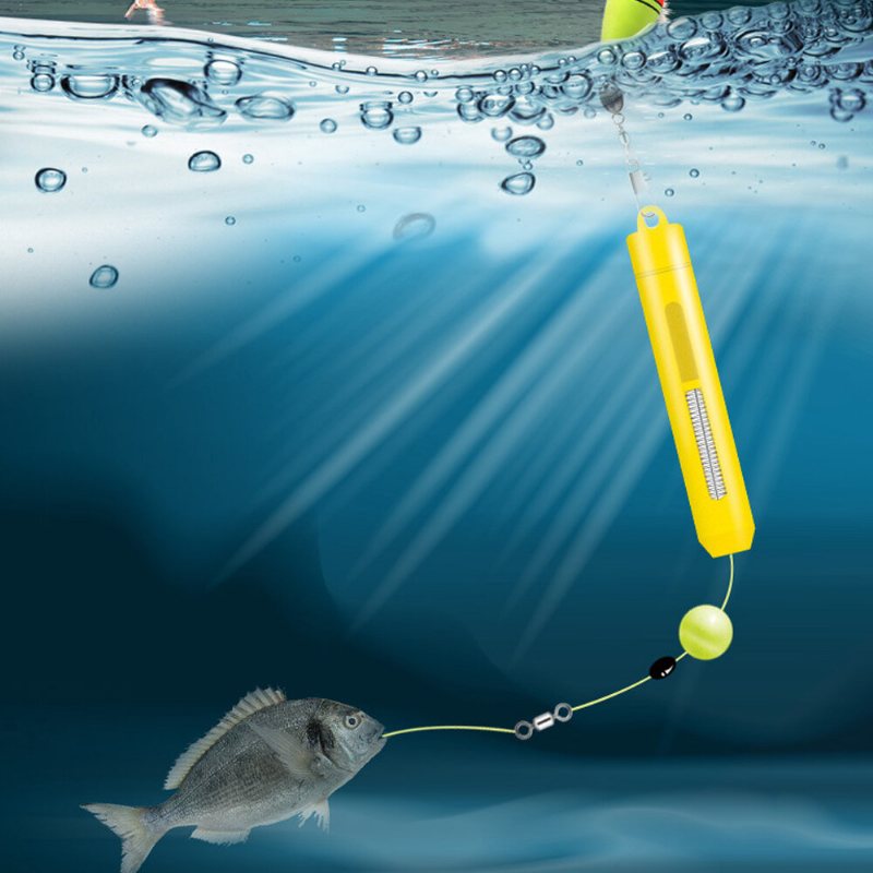Automatisk Fiskekroksats Vårfiske Med Tre Klokrokar Med Fiskeredskap För Spolning