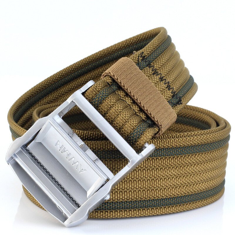 Awmn S02 125 cm Silverspänne Herr Dam Kamouflage Militär Taktiska Bälte Byxor Canvas Tyg