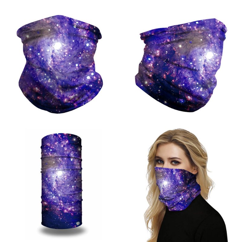 Basic Unisex 25x50cm Multifunktionspolyester Stjärnhimmel Digitaltryckt Huvudduk Vindtät Dammtät Nackskydd Ansiktsmask Fiske