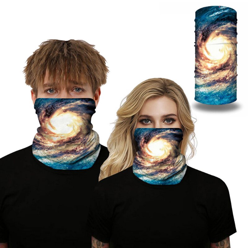 Basic Unisex 25x50cm Multifunktionspolyester Stjärnhimmel Digitaltryckt Huvudduk Vindtät Dammtät Nackskydd Ansiktsmask Fiske