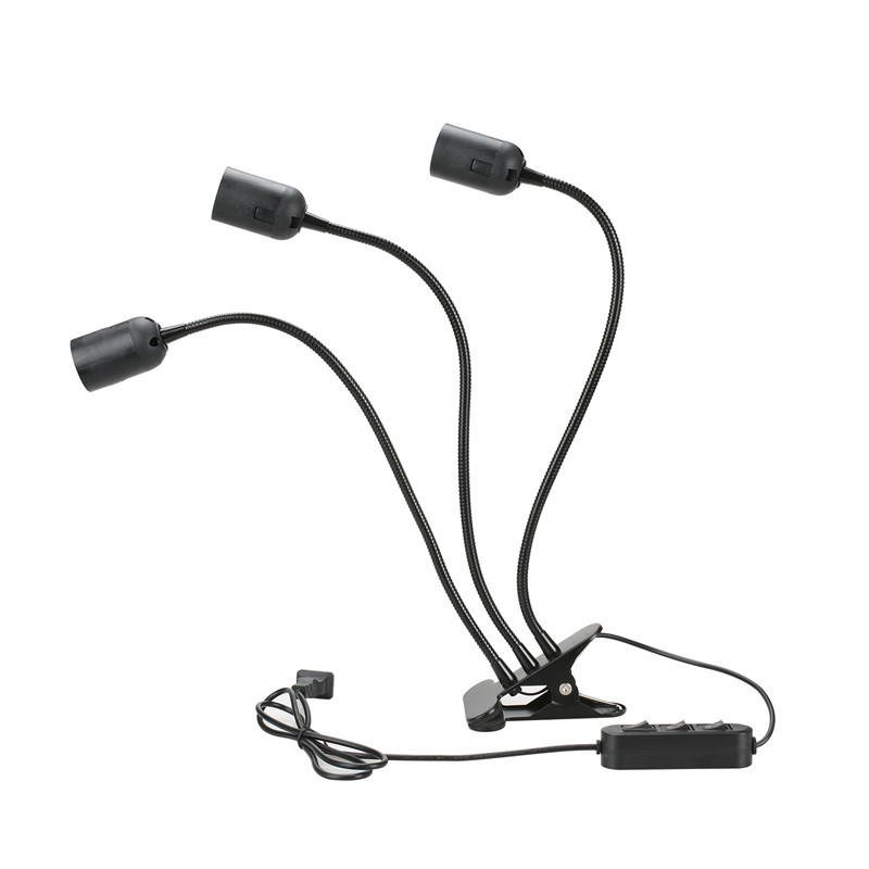 E27 Screw Turning Tre Strålkastare Multifunktionella Utomhuslampor Led-arbetsljus Med Klämma Base-us Plug And Switch