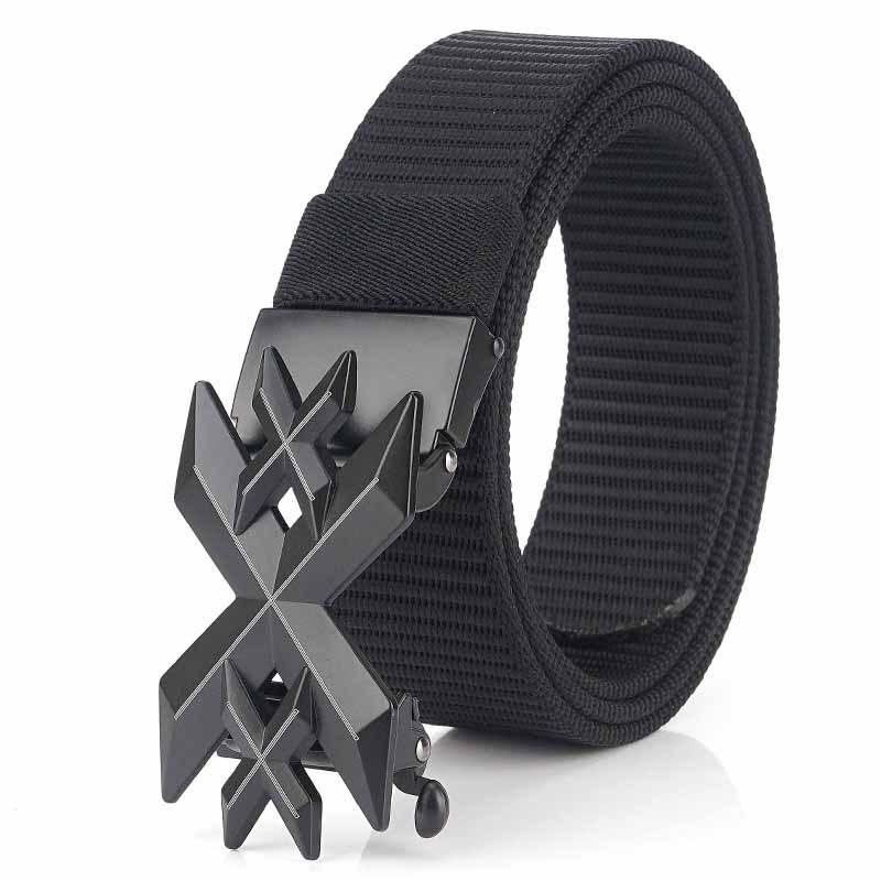 Enniu 125cm Herrmode Nylon Inga Hål Midjebälten Taktiskt Bälte Snabbupplåsning Med Metallspänne Långt