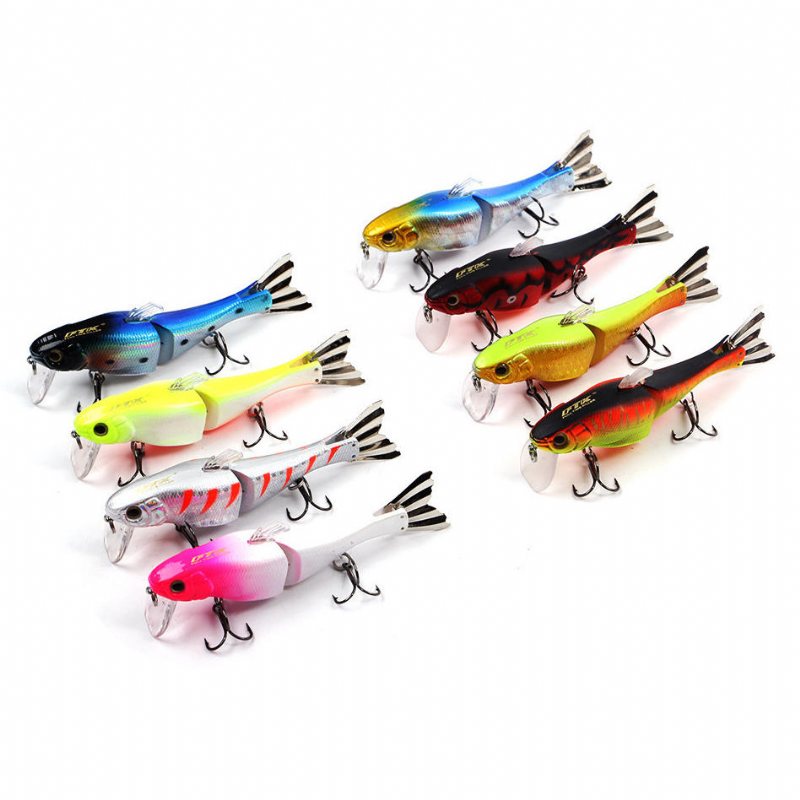 Hf021 1st 95mm 13g Minnow Fishing Lure Hårt Bete 2 Sektioner Dubbelkrok Lysande