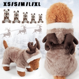 Hund Katt Elk Kostymer Vinterkläder Valpkostym Julfestklänning Cosplay