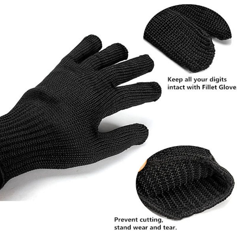 Maxcatch Slitstark Skyddande Fiskehandske Tuffstickat Garn Anti-cut