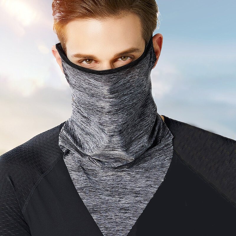 Multifunktion Cykling Andas Ansiktsmask Löpning Sport Vindtät Dammdroof Halssjal Ice Silk Triangel Scarves
