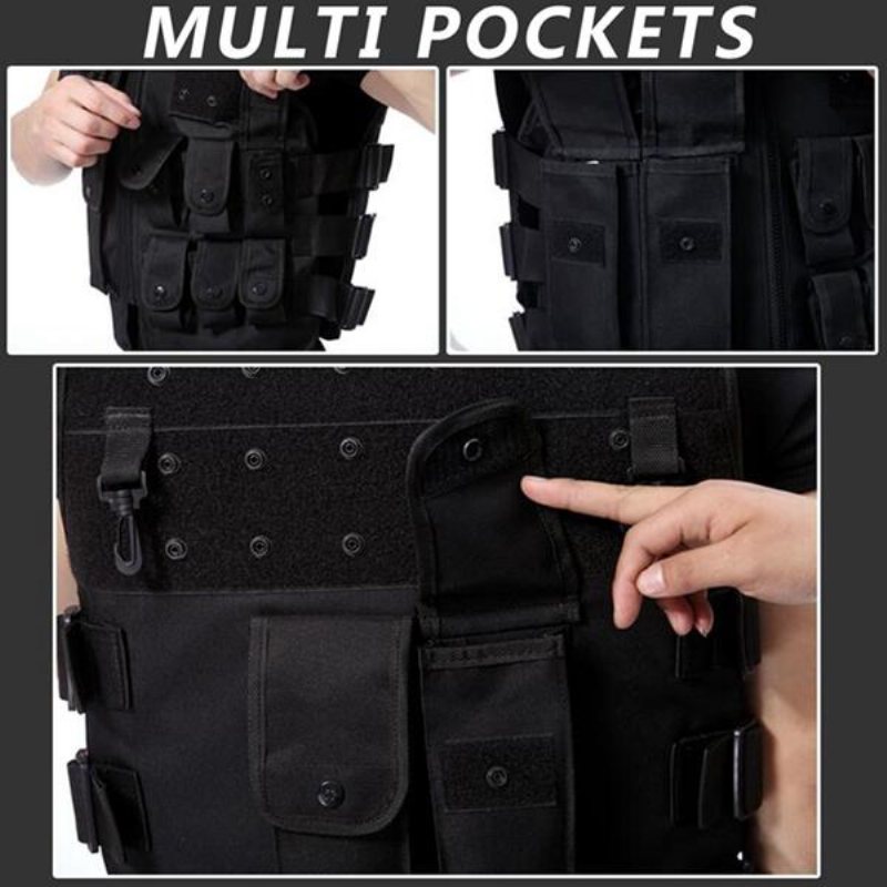 Multifunktionell Utomhus Fiskeväst Taktisk Multipocket Väst Jaktcamping Och Vandring