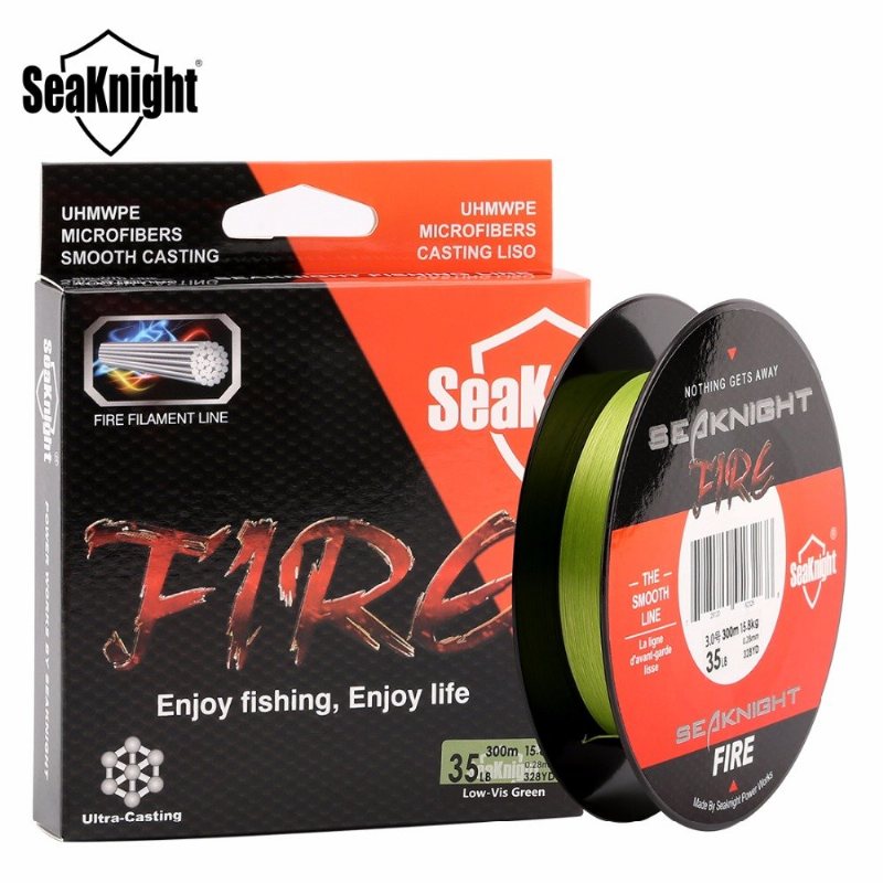 Seaknight Fire Fiskelina 300m Eldfilamentlina Slät Super Pe Flytlina