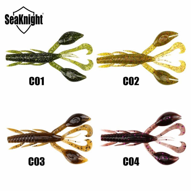 Seaknight Sl019 6st 10g 101.5 mm/4'' Mjukt Fiskebete Mask Svängande Svans