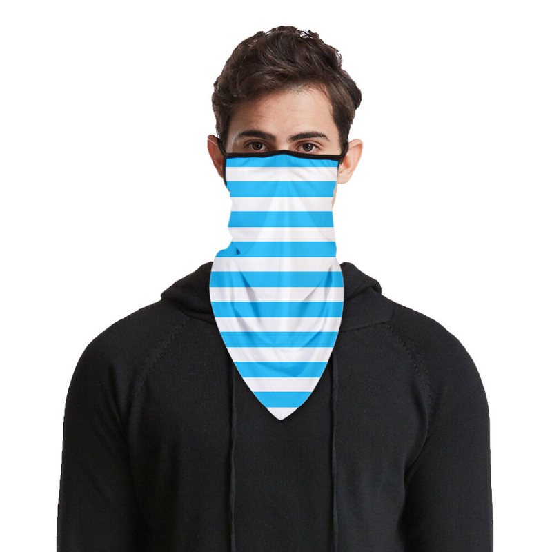 Sommar Cool Ice Silk Sol Uv-skydd Ansiktsscarf Cover Mask Unisex Cykling Dammtät Triangel Huvud Hals Damask