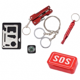 Sos Emergency Equipment Tool Kit Första Hjälpen Box Fisketillbehör Utomhus Överlevnadsutrustning