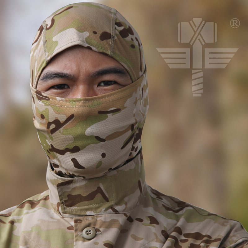 Taktisk Helmask Huva Huvudbonader Kepsar Kamouflage Jaktmössa Vinterhalshalsduk