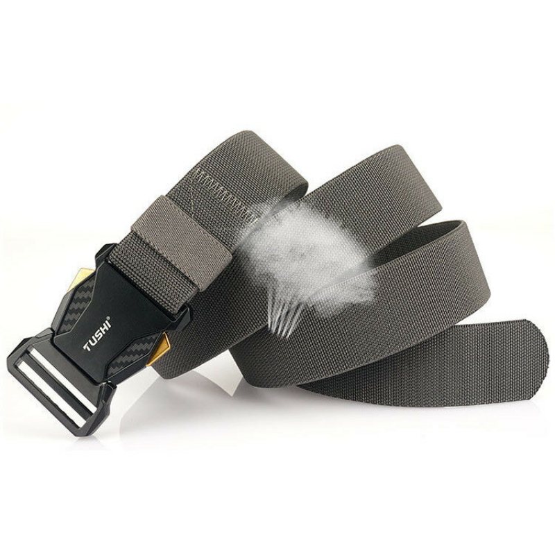 Tushi 2023 Herrbälte 125cm*3.8cm Polyester Midjeband Ny Design Metall Quick Release Spänne Taktisk Gördel