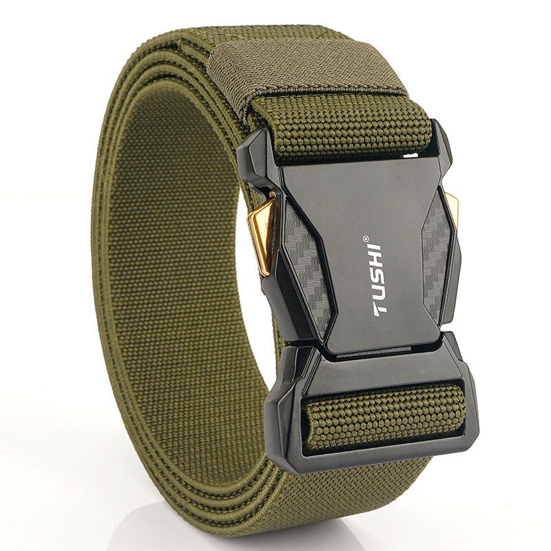 Tushi 2023 Herrbälte 125cm*3.8cm Polyester Midjeband Ny Design Metall Quick Release Spänne Taktisk Gördel