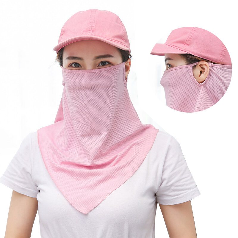Unisex Sommaris Silke Andas Ansiktshalsduk Ansiktsskydd Utomhus Dammtät Solskyddsskydd Mask Nackdamask För Fiske Motorcykling Löpning