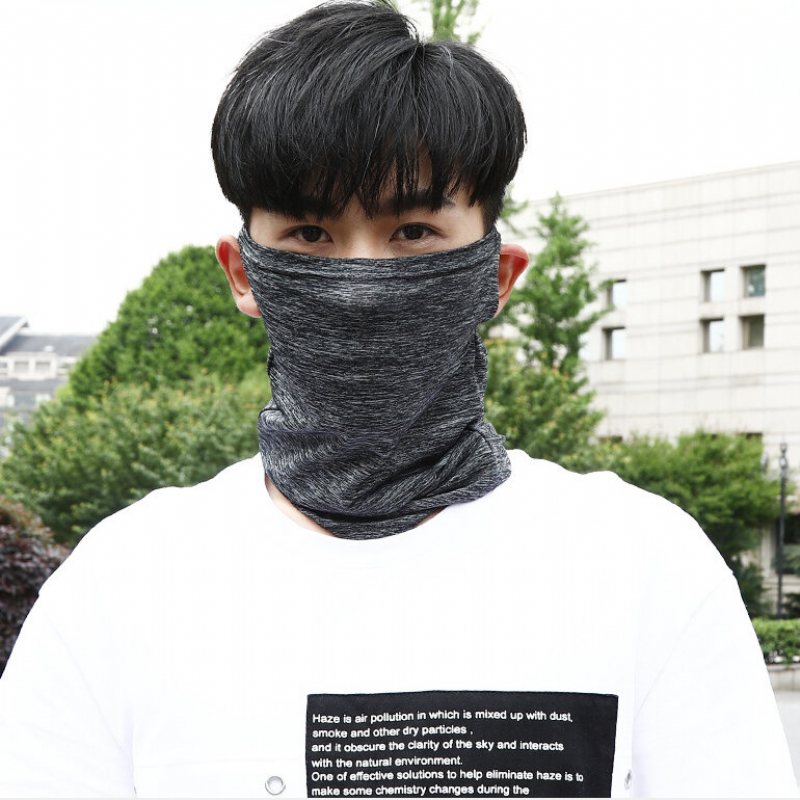 Utomhus Dammtät Is Silk Halv Ansiktsmask Solskyddsmedel Absorbera Svettmask Andas Halsduk För Löpning Fiske Cykling