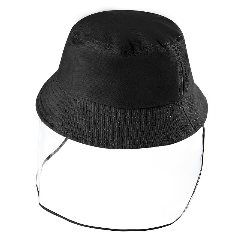 Utomhus Transparent Full Face Shied Hat Skyddande Bucket Hat Avtagbar Anti-spott Dammtät Ansiktsmask Fiskehatt