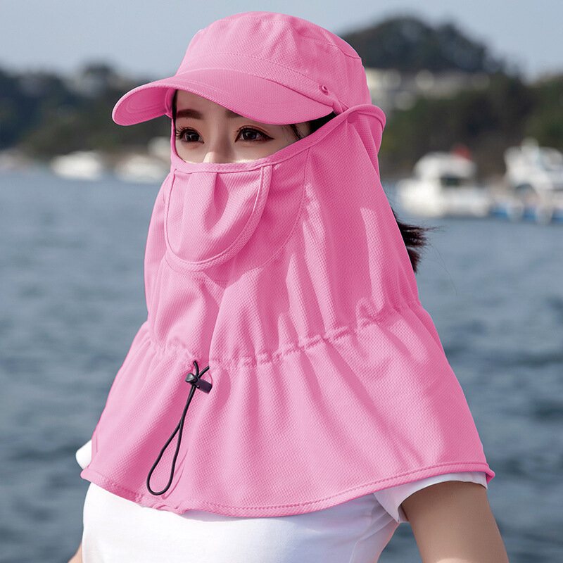 Utomhusfiskehatt Avtagbar 360° Skydd Ansiktshals Anti-uv Fisherman Bucket Hat