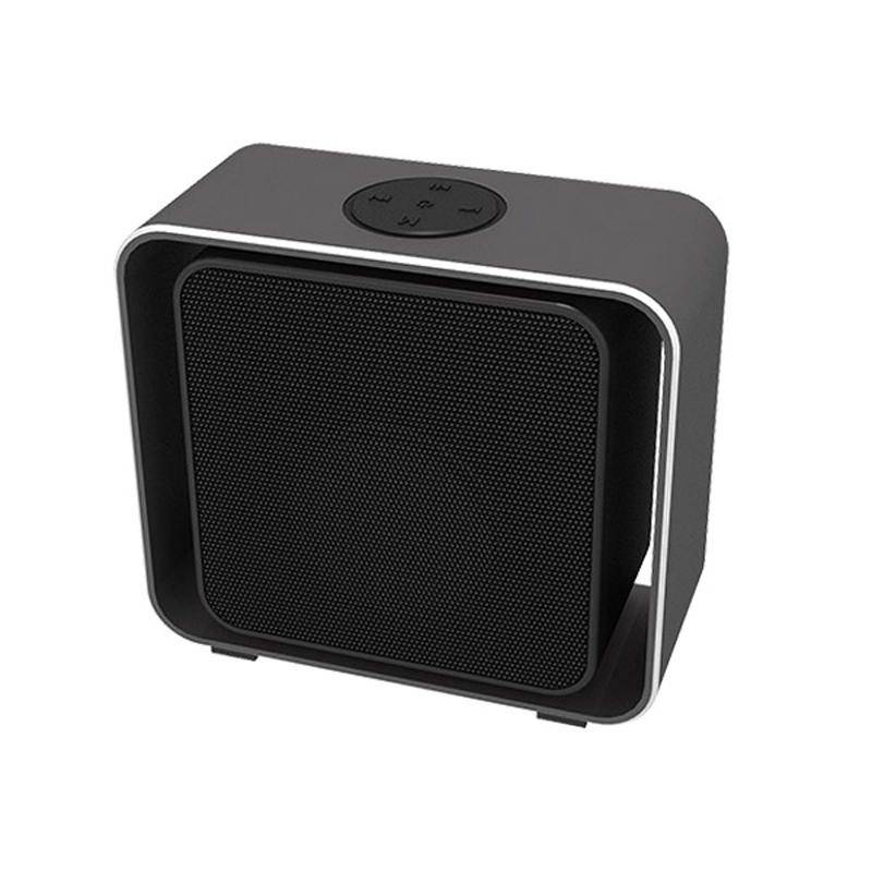 Usb Laddnings-led Bt/tf/fm Bluetooth-högtalare 360 Rotation Radio Alarm Clock