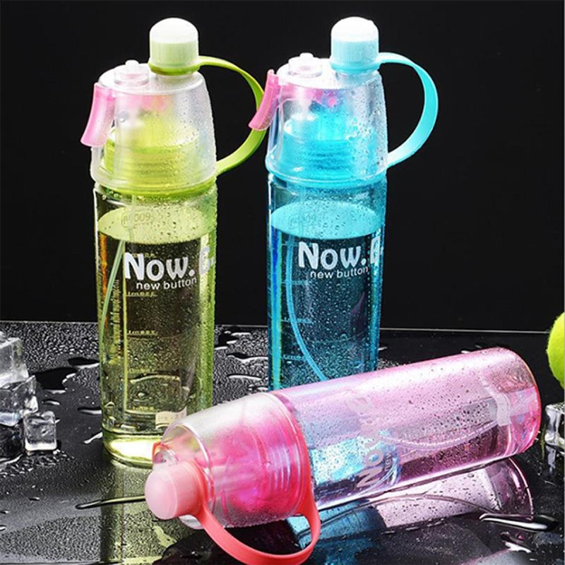 400/600ml Utomhussport Sprayvattenflaska Med Halm Cykel Cykling Gym Fitness Löpning Drickskopp