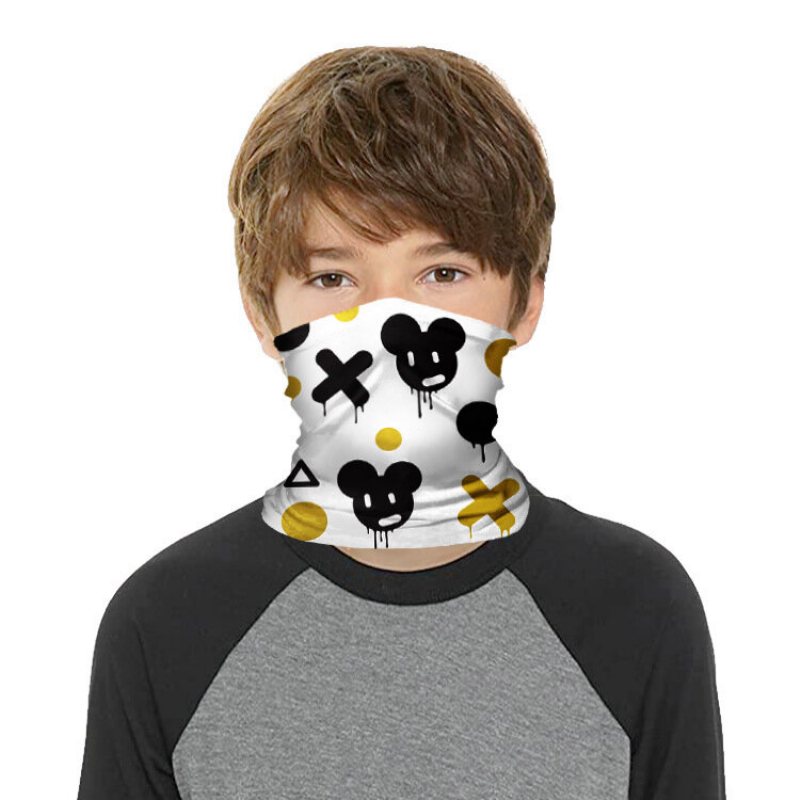 Barn Halsduk Ansiktsmask Vindtät Uv-skydd Andas Bandana Huvudsjal För Cykling Vandring