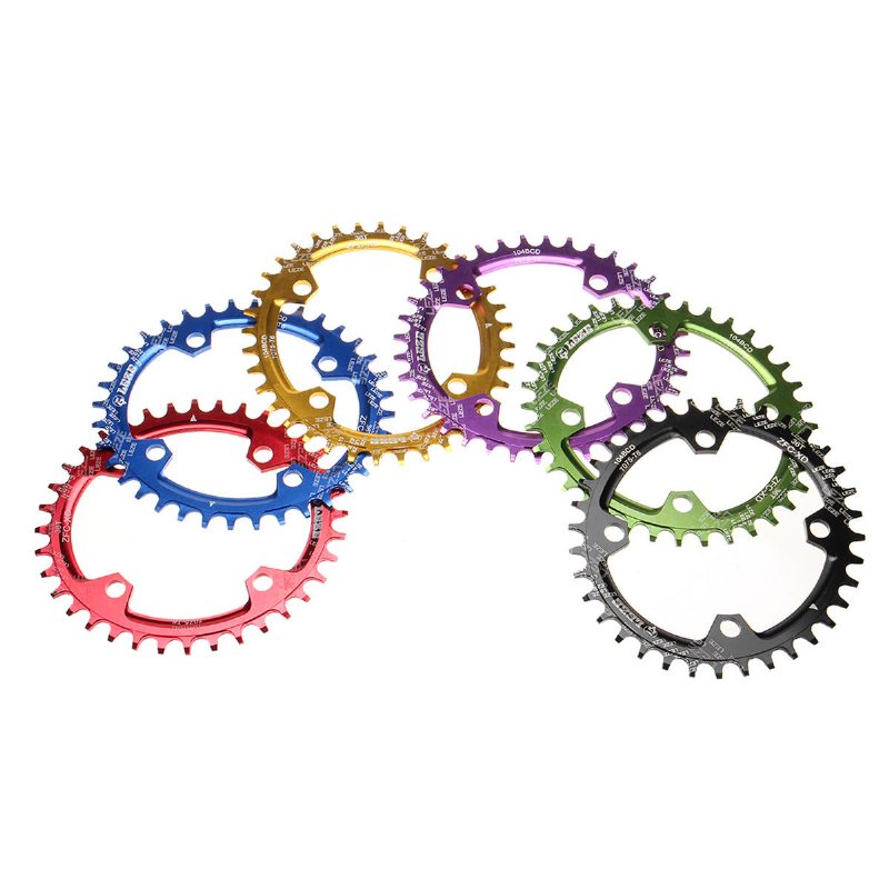 Bikight 32/34t/36t Rund Oval 104bcd Cykelkedjering Cykel Kedjehjul Cirkel Vevsats