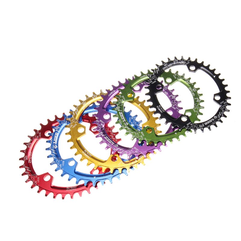 Bikight 32/34t/36t Rund Oval 104bcd Cykelkedjering Cykel Kedjehjul Cirkel Vevsats
