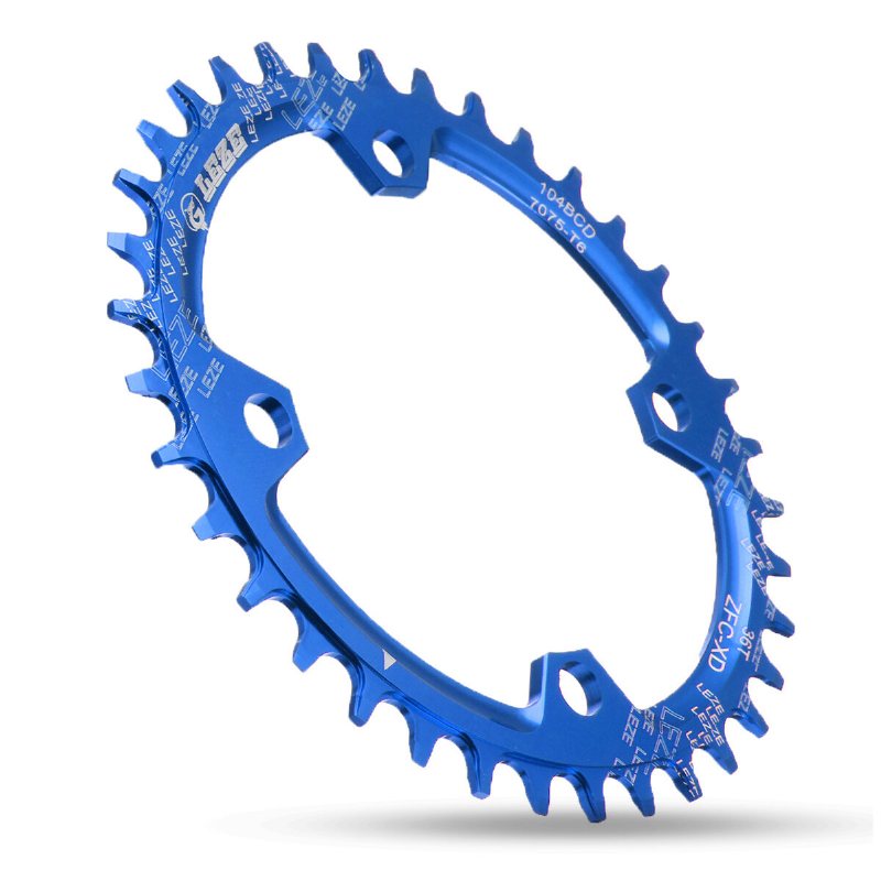 Bikight 32/34t/36t Rund Oval 104bcd Cykelkedjering Cykel Kedjehjul Cirkel Vevsats