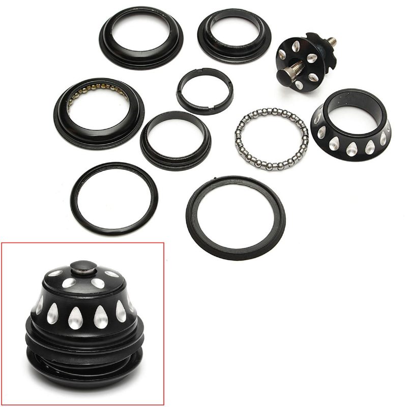 Bikight Black Threadless Metal Ahead Cykelheadset Tätade Lager Mtb Road Bike 44mm