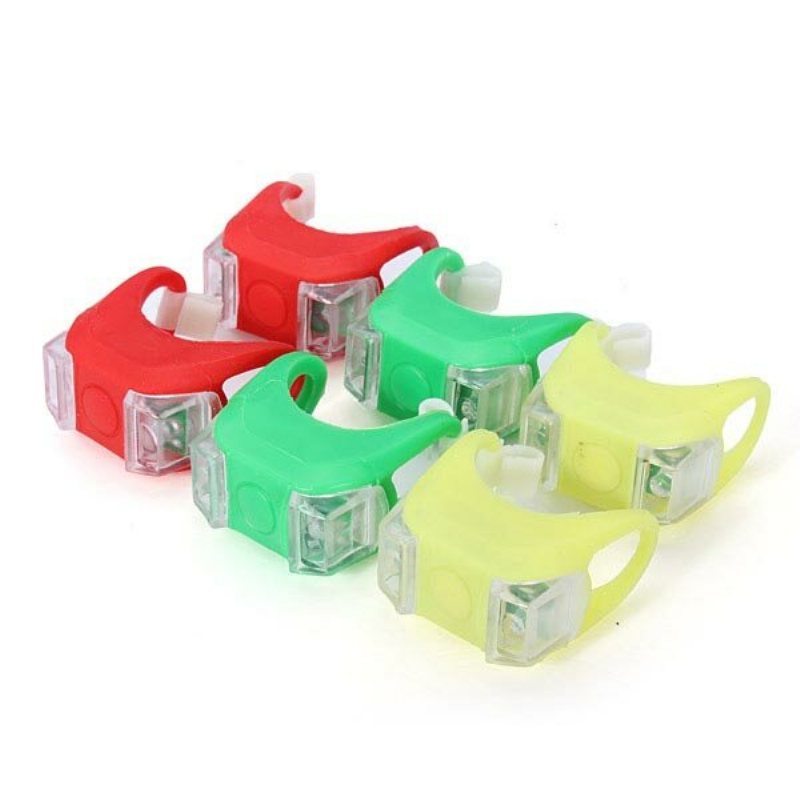 Cykel Silikon Led 3 Mode Ficklampa Säkerhetsvarningsljus