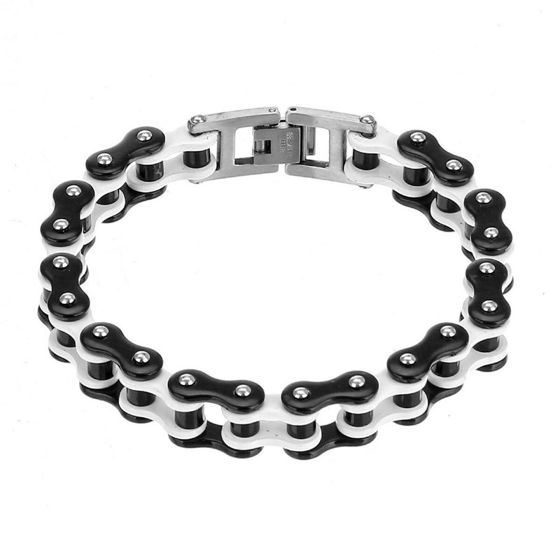 Män Rostfritt Stål Armband Motorcykel Cykel Länkkedja Smycken Gåvor