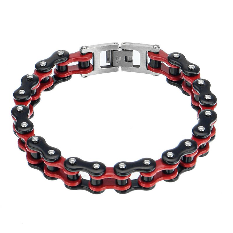 Män Rostfritt Stål Armband Motorcykel Cykel Länkkedja Smycken Gåvor