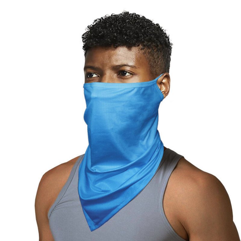 Multifunktionssjal Ansiktsmask Nackdamask Balaclava Bandana Ice Silk Kylning Uv-skydd Dammtät Vindtät Huvudbonad För Kvinnor Män