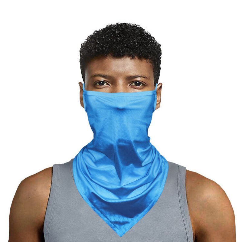 Multifunktionssjal Ansiktsmask Nackdamask Balaclava Bandana Ice Silk Kylning Uv-skydd Dammtät Vindtät Huvudbonad För Kvinnor Män