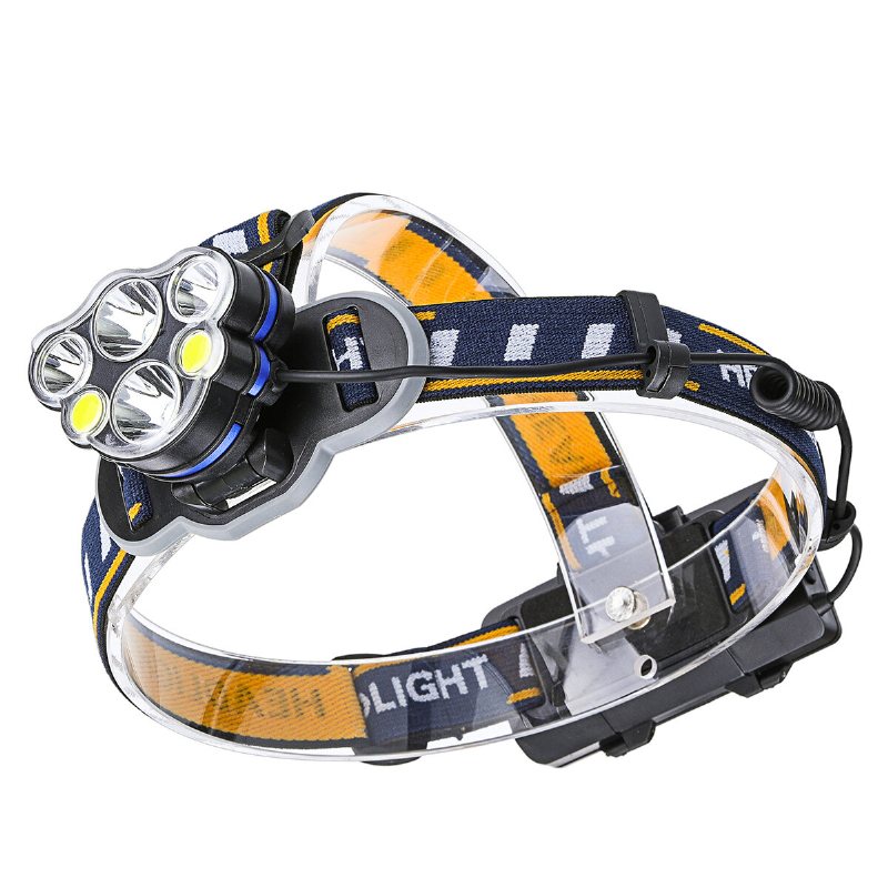 Outerdo 1200lm 6 Led-strålkastare 8 Lägen Vattentät Usb-uppladdningsbar Ficklampa För Campingfiske Cykling Elcykel Elskoter
