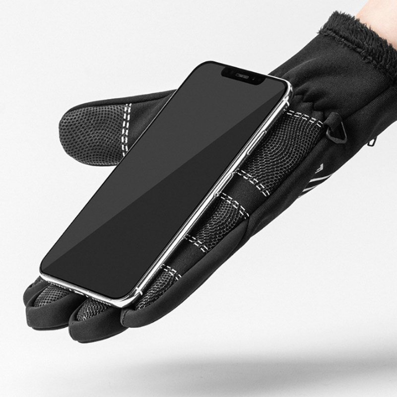 Rockbros S091-4 Vintervarma Cykelhandskar Fullfinger Pekskärm Ridning Mtb Cykel Motorcykel