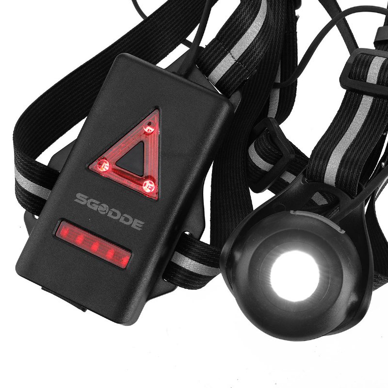 Sgodde Led-strålkastare Fiskestrålkastare Cykel Körljus Vattentät Med 120° Justerbar Stråle Säkerhetsbälte Med Uppladdningsbart Batteri