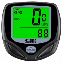 Sunding Sd-546c Cykeldator Trådlös Stoppur Cykel Hastighetsmätare Datorer Cykling Digital Vägmätare Lcd-bakgrundsbelysning