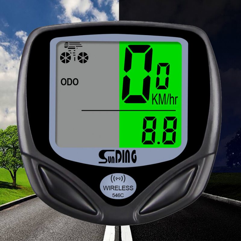 Sunding Sd-546c Cykeldator Trådlös Stoppur Cykel Hastighetsmätare Datorer Cykling Digital Vägmätare Lcd-bakgrundsbelysning