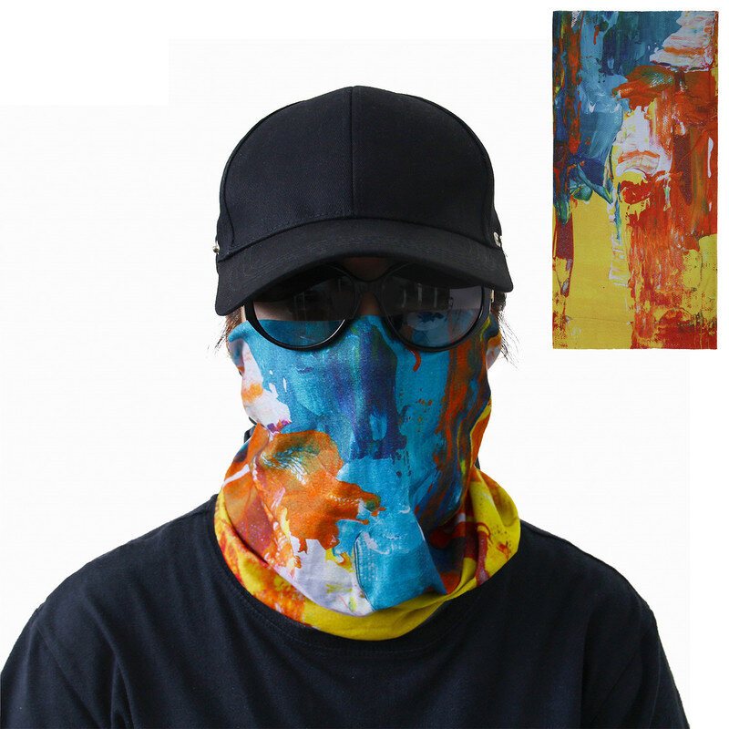Utomhus Multifunktionell Bandana Scarf Ansiktsmask Uv-skydd Vindtät Och Damm Hals Damask Huvudbonader För Kvinnor Män Håraccessoarer