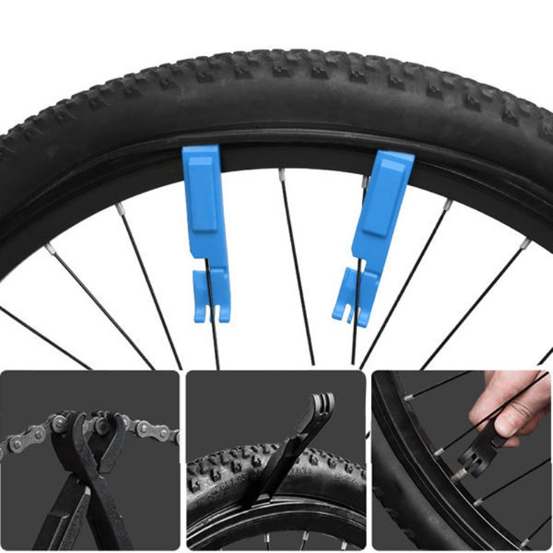 West Biking Multifunktionsdäck Pry Bar Portabelt Hopfällbart Reparationsverktyg Cykelkedjeklämma Utomhuscykling